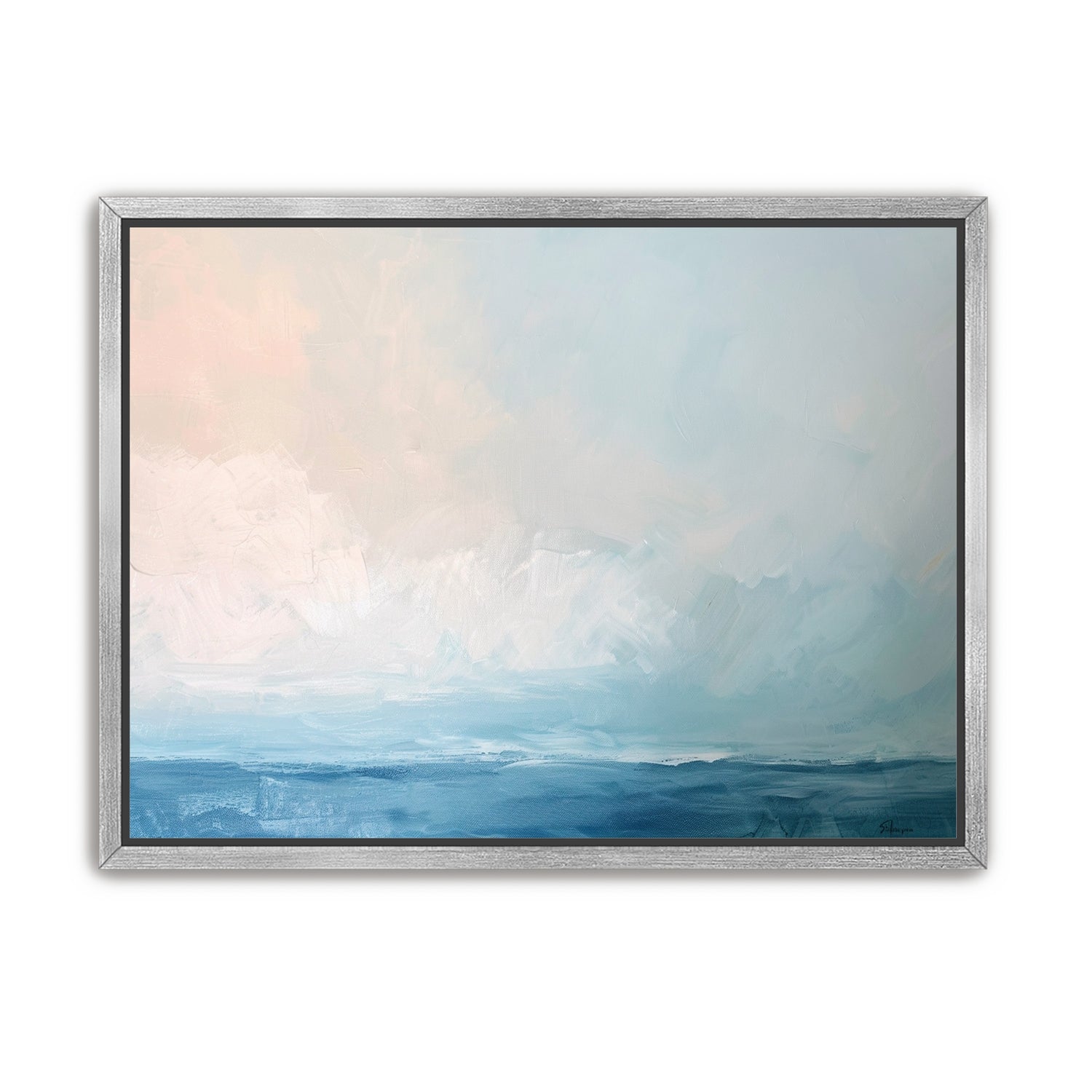 Quiet sea under pale sky