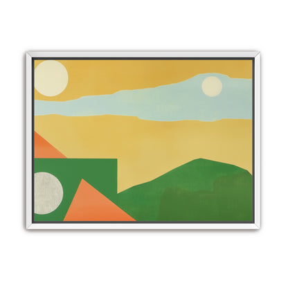 Two suns in yellow sky