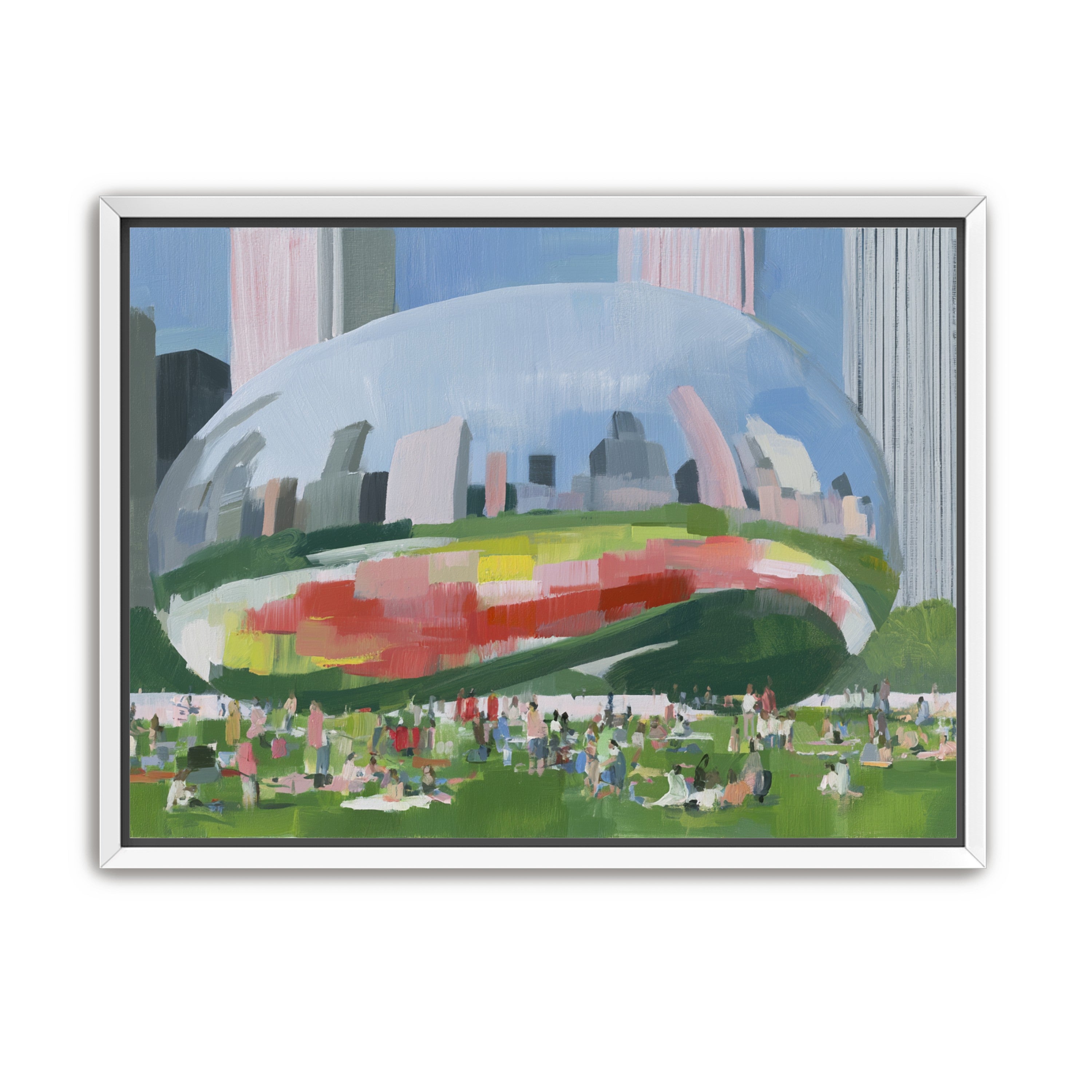 Picnic under the mirrored dome
