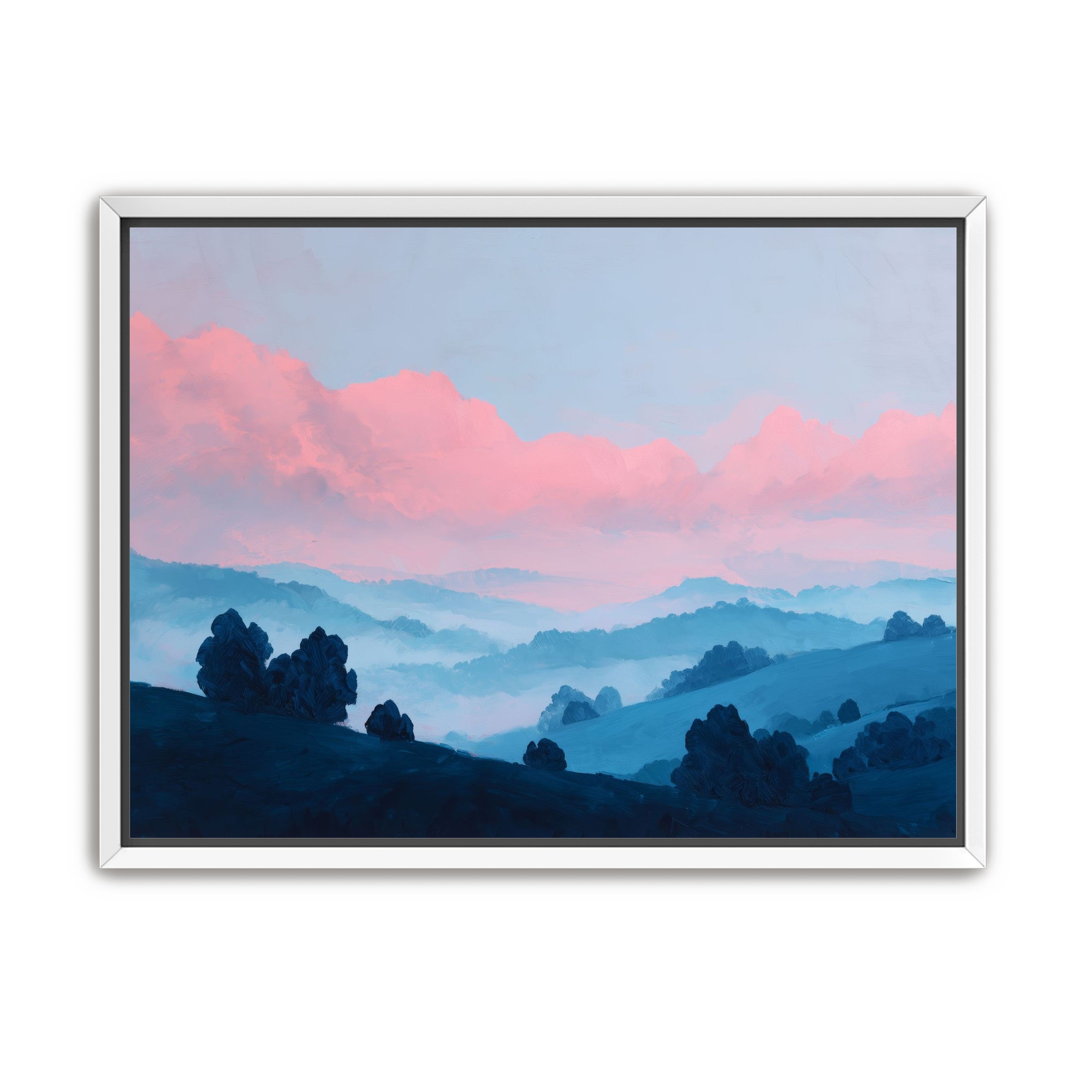 Pink Cloud Band Over Blue Ridges