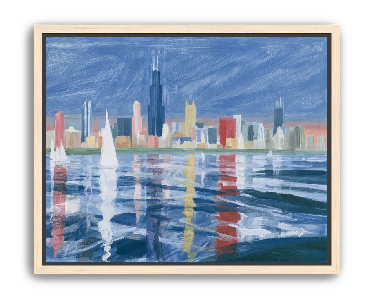 Sailboats before the skyline