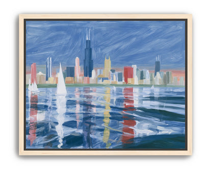 Sailboats before the skyline