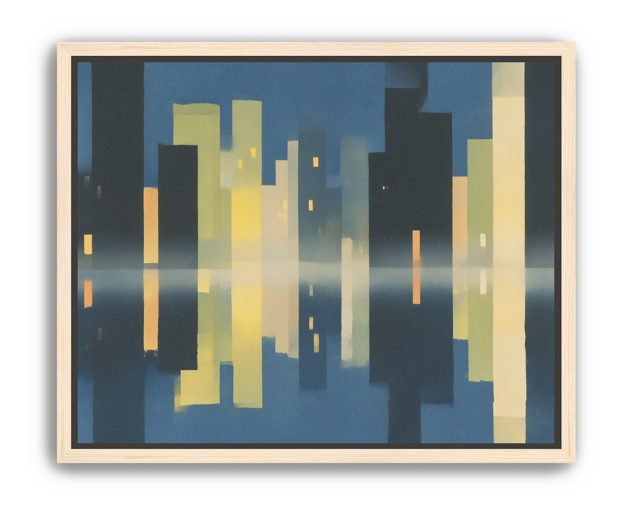 Night towers in still water