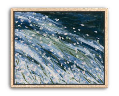 Flowers in a blue rush