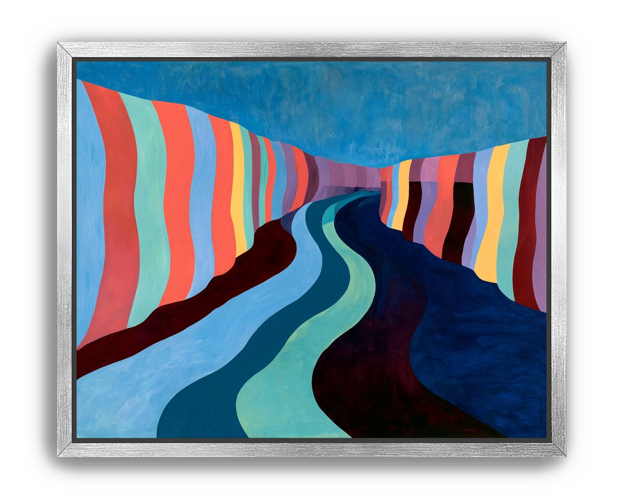 Coral stripes along the bend
