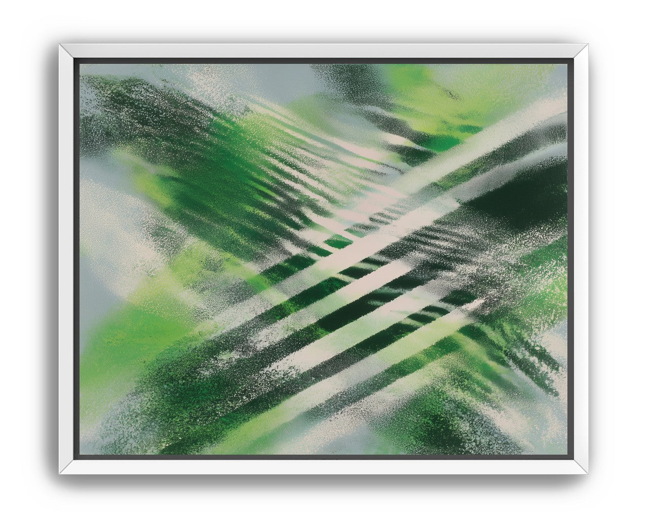 White X across green field