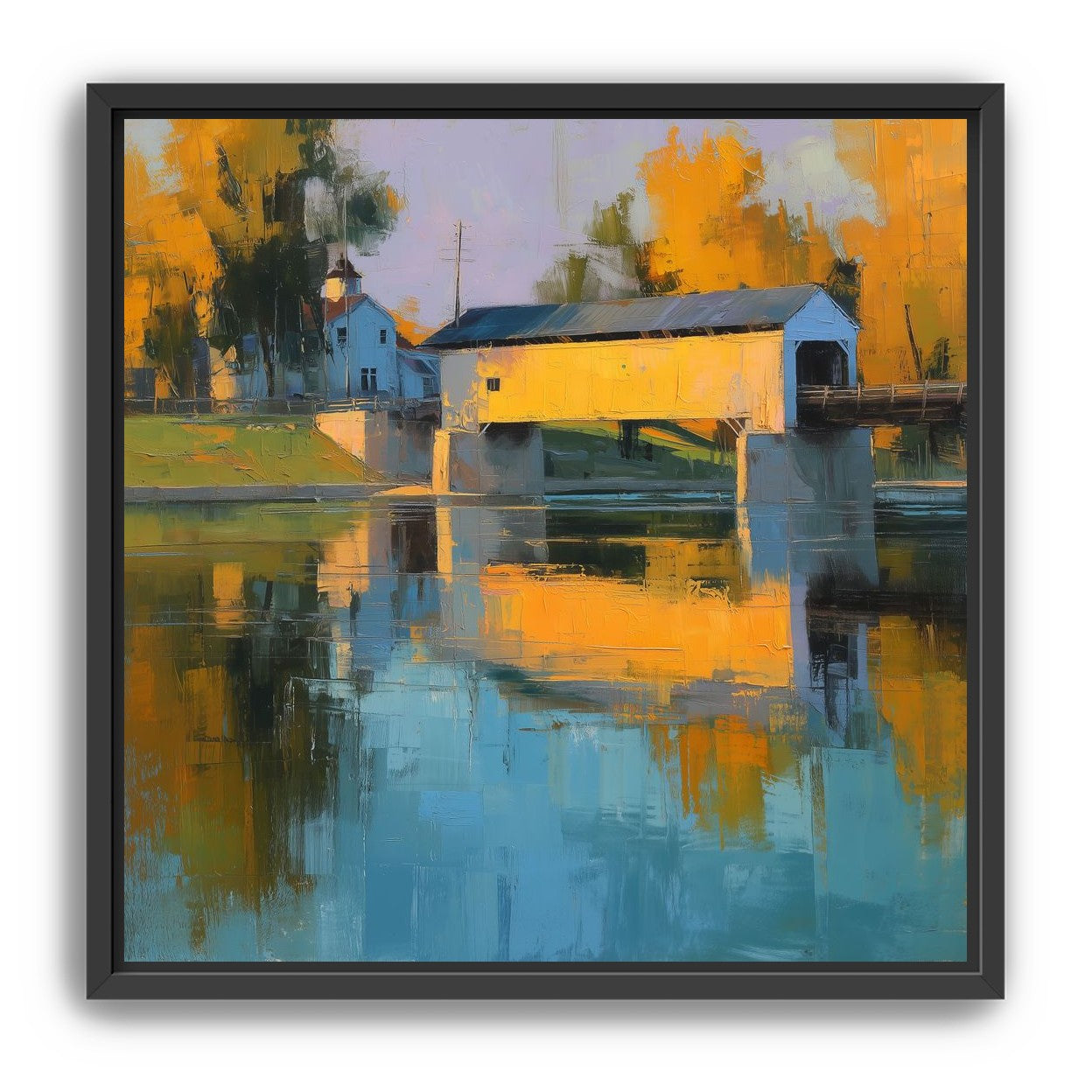 Covered Bridge In Fall