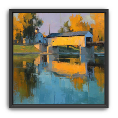 Covered Bridge In Fall