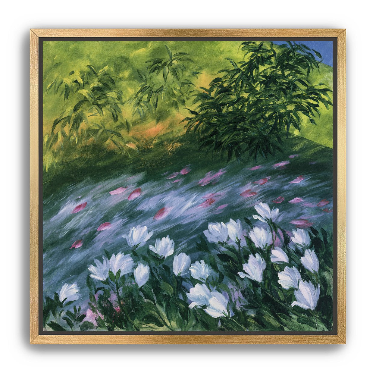 Petals on the streambank