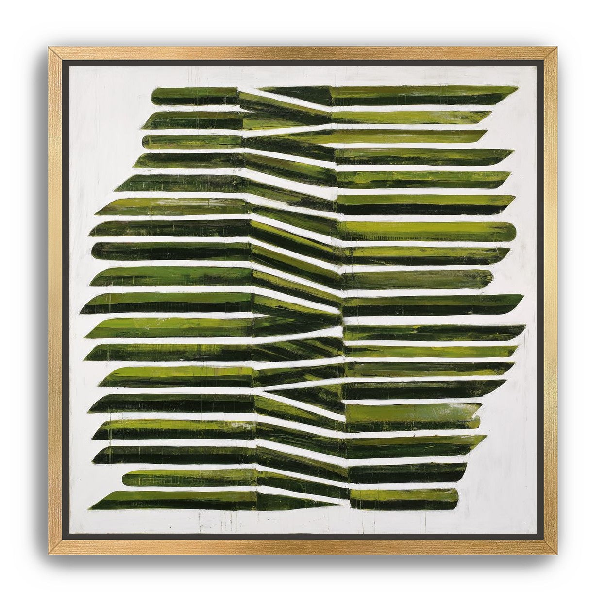 Olive bands with a crease