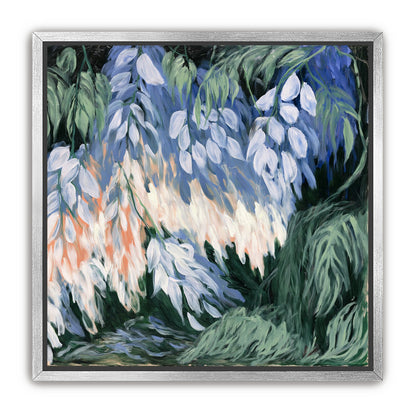 White blossoms in blue shade