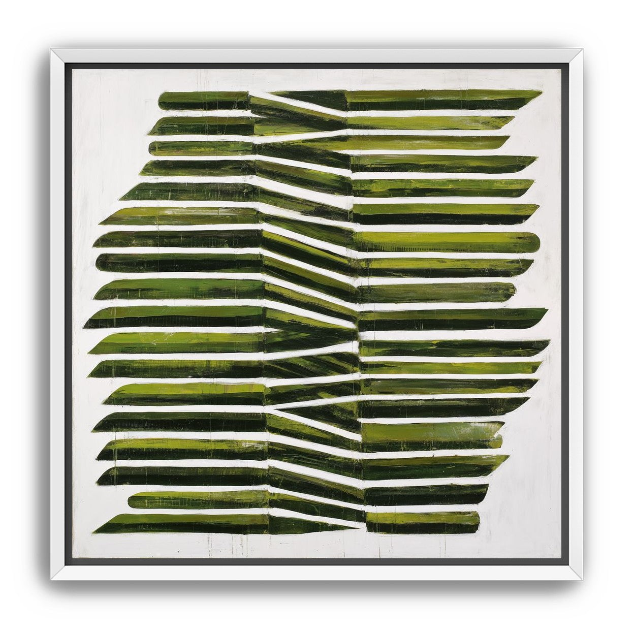 Olive bands with a crease