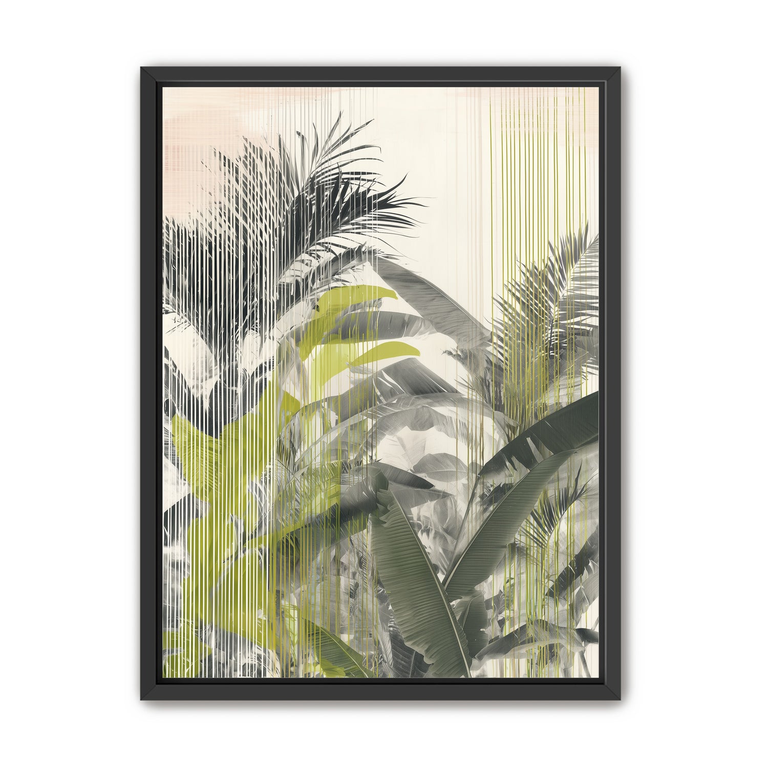 Chartreuse rain through palms