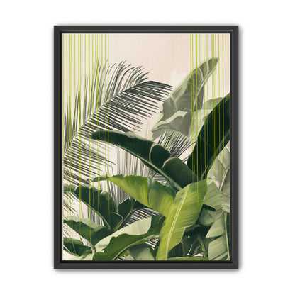 Green drips over palms