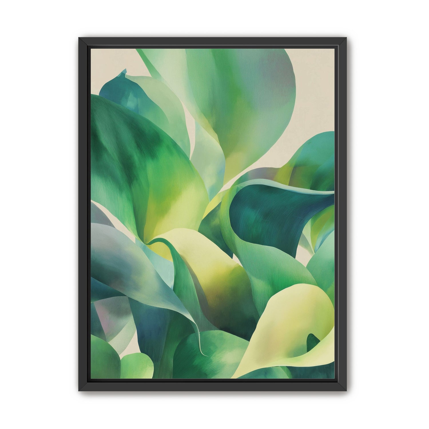 Green leaves in soft light