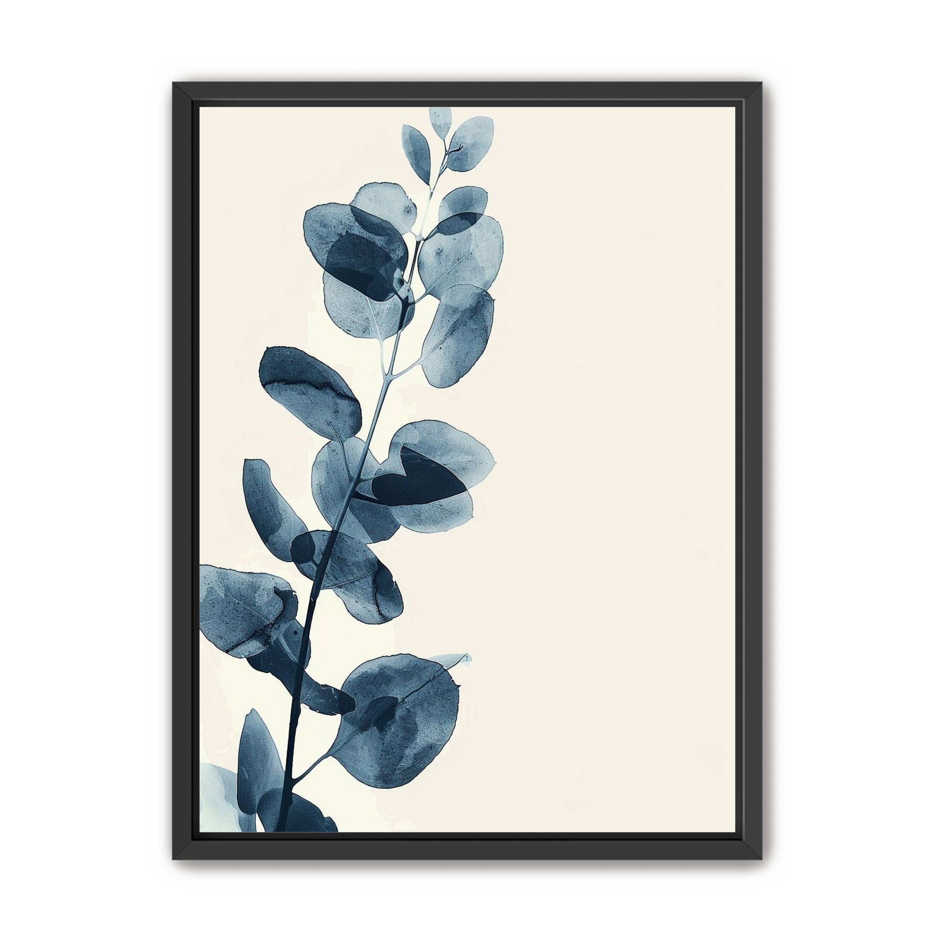 Blue leaves on pale air