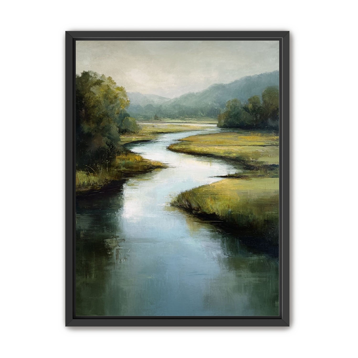 Pale sky in the river