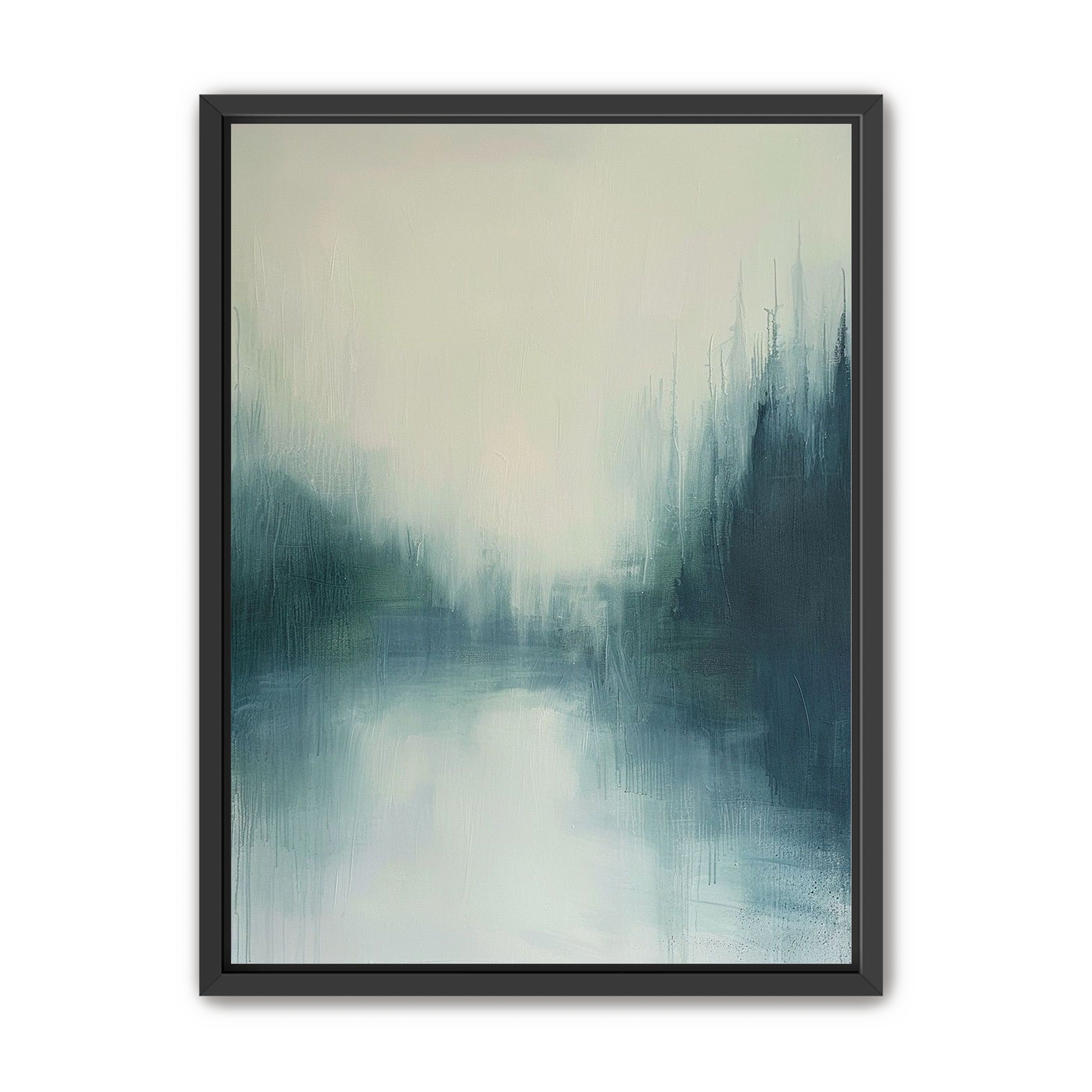 Pale sun over still water