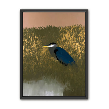 Heron among the reeds