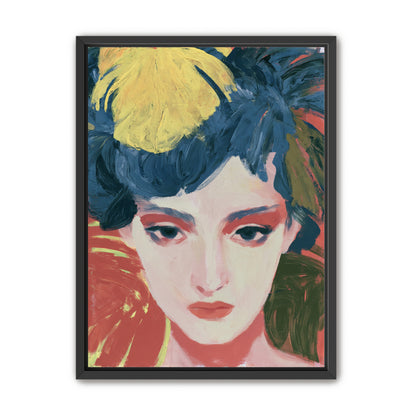 Yellow weight over her gaze