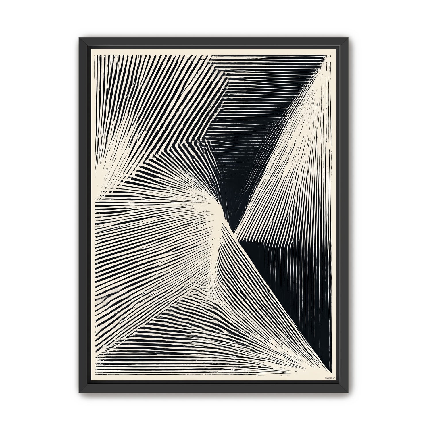 Where the lines break inward