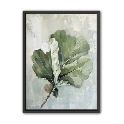 Green leaves in pale wash