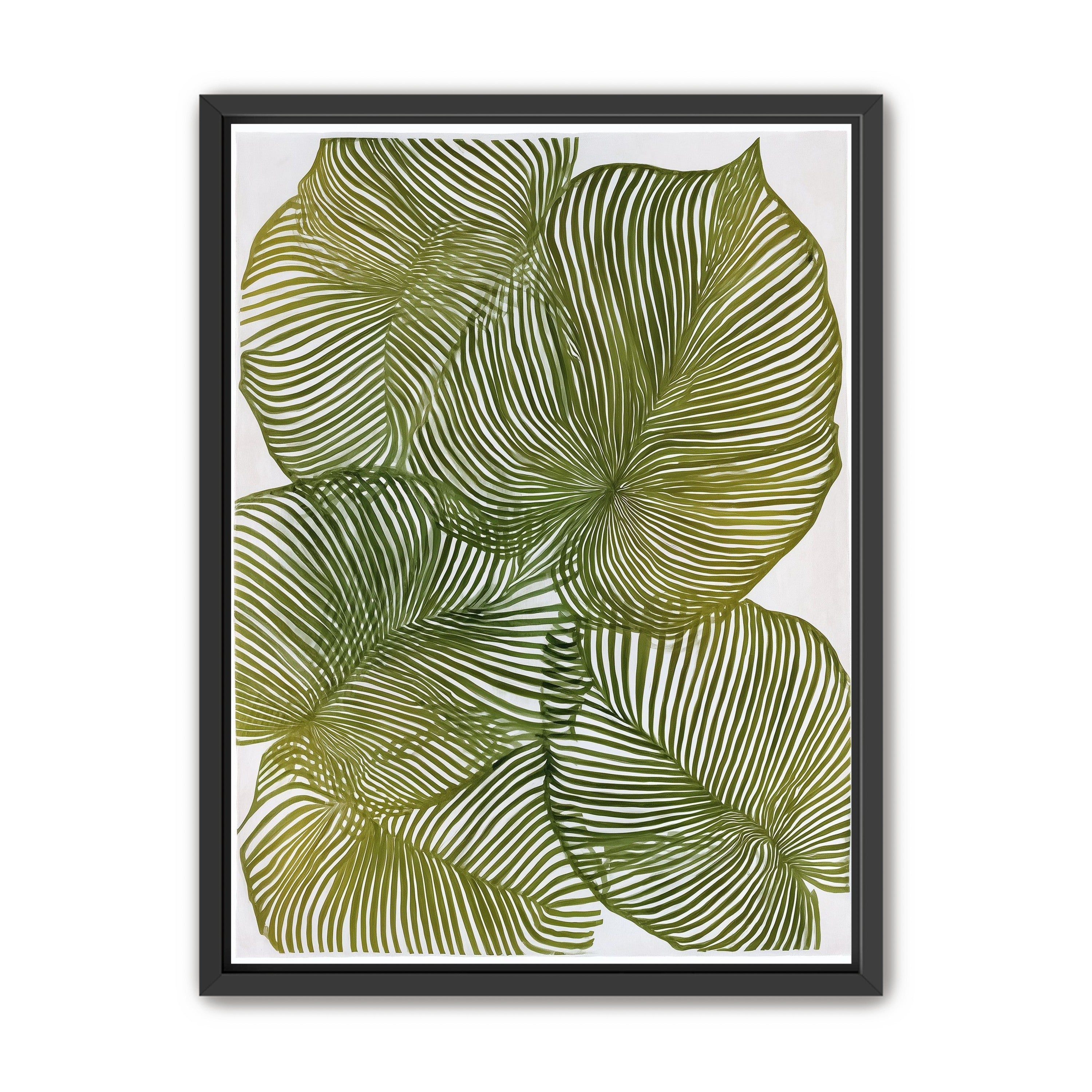 Palm leaves pressed together