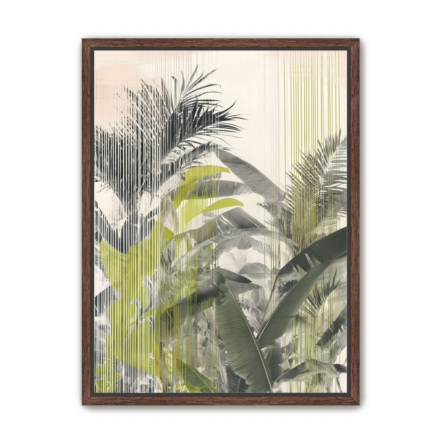 Chartreuse rain through palms