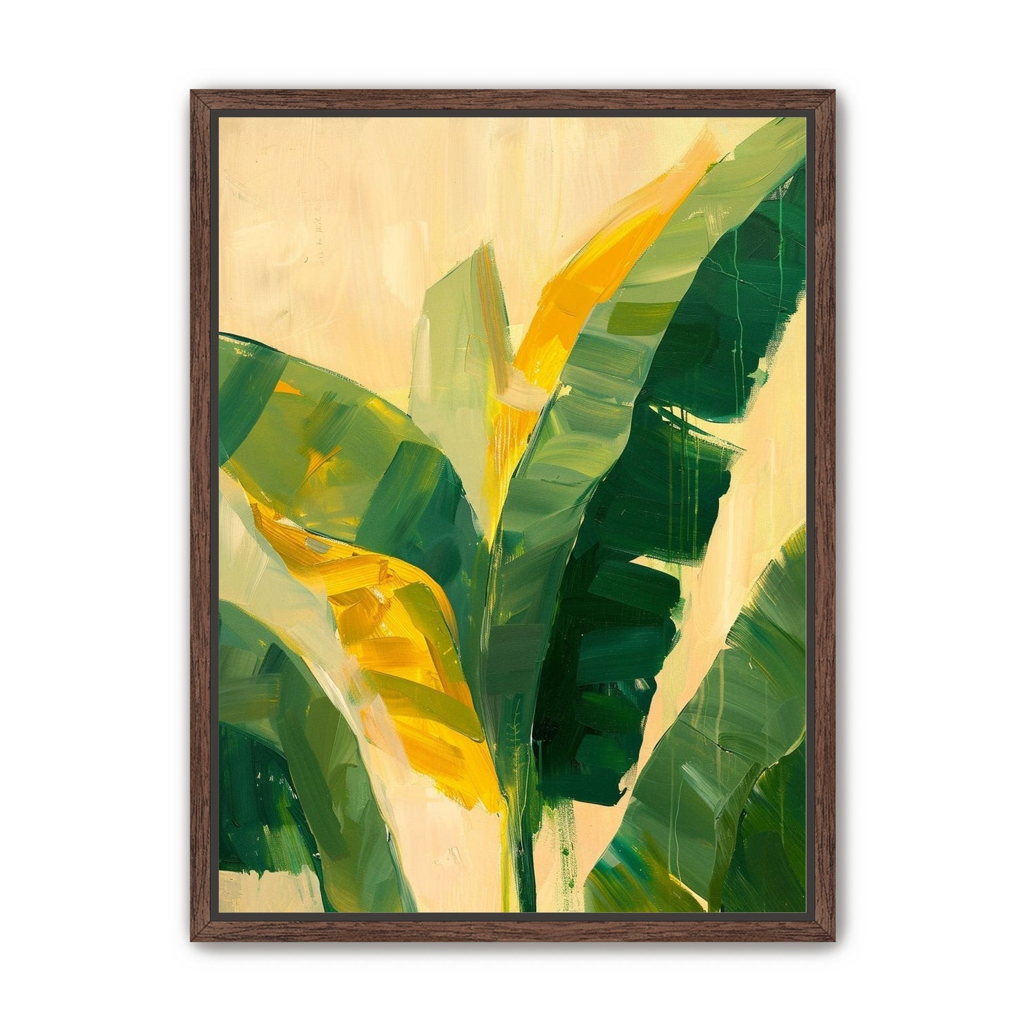 Yellow breaks through green leaves