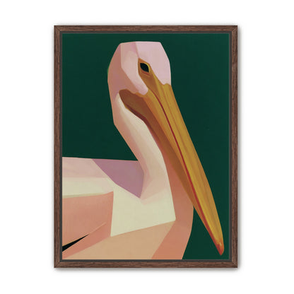 A pelican within green silence