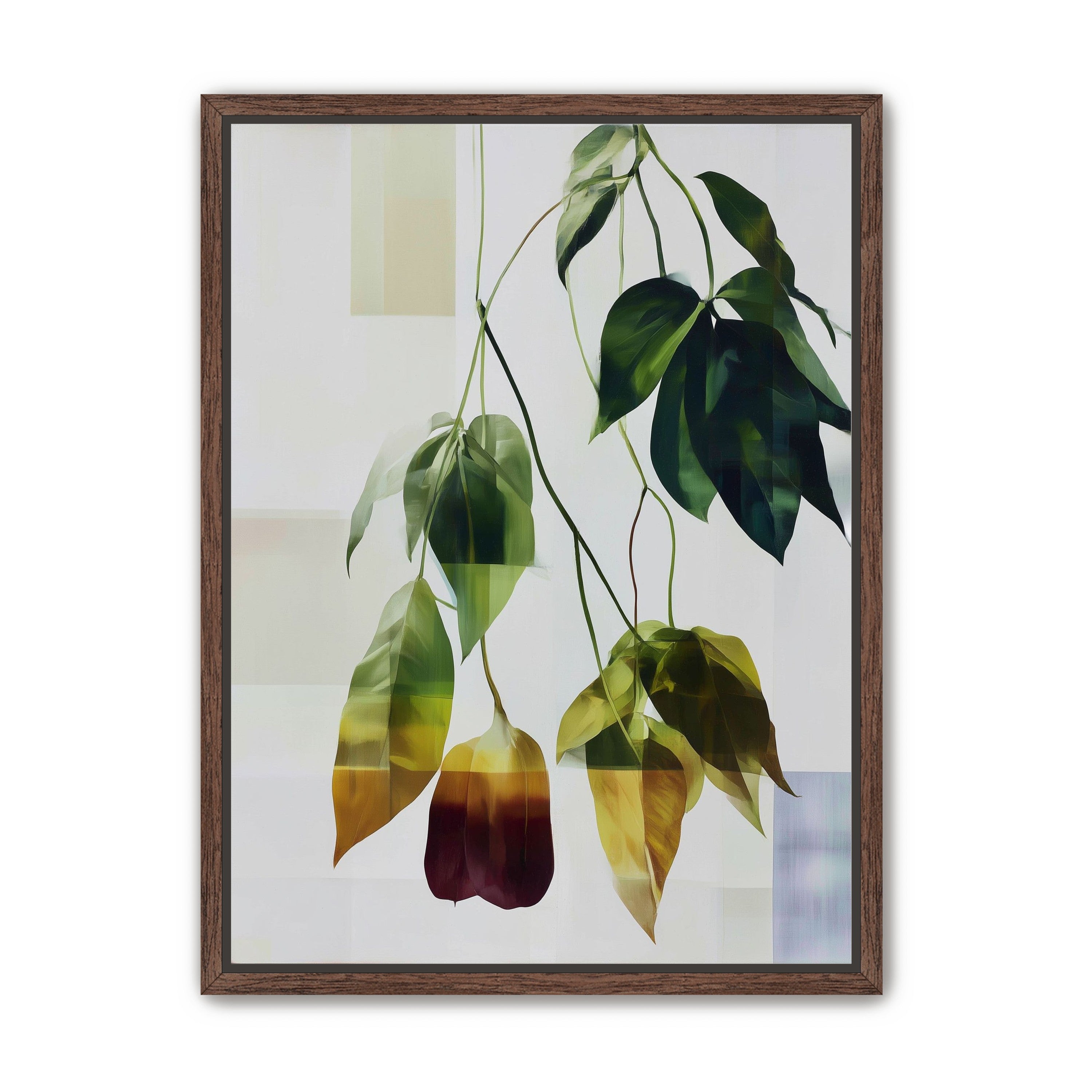 Green fading into amber leaves