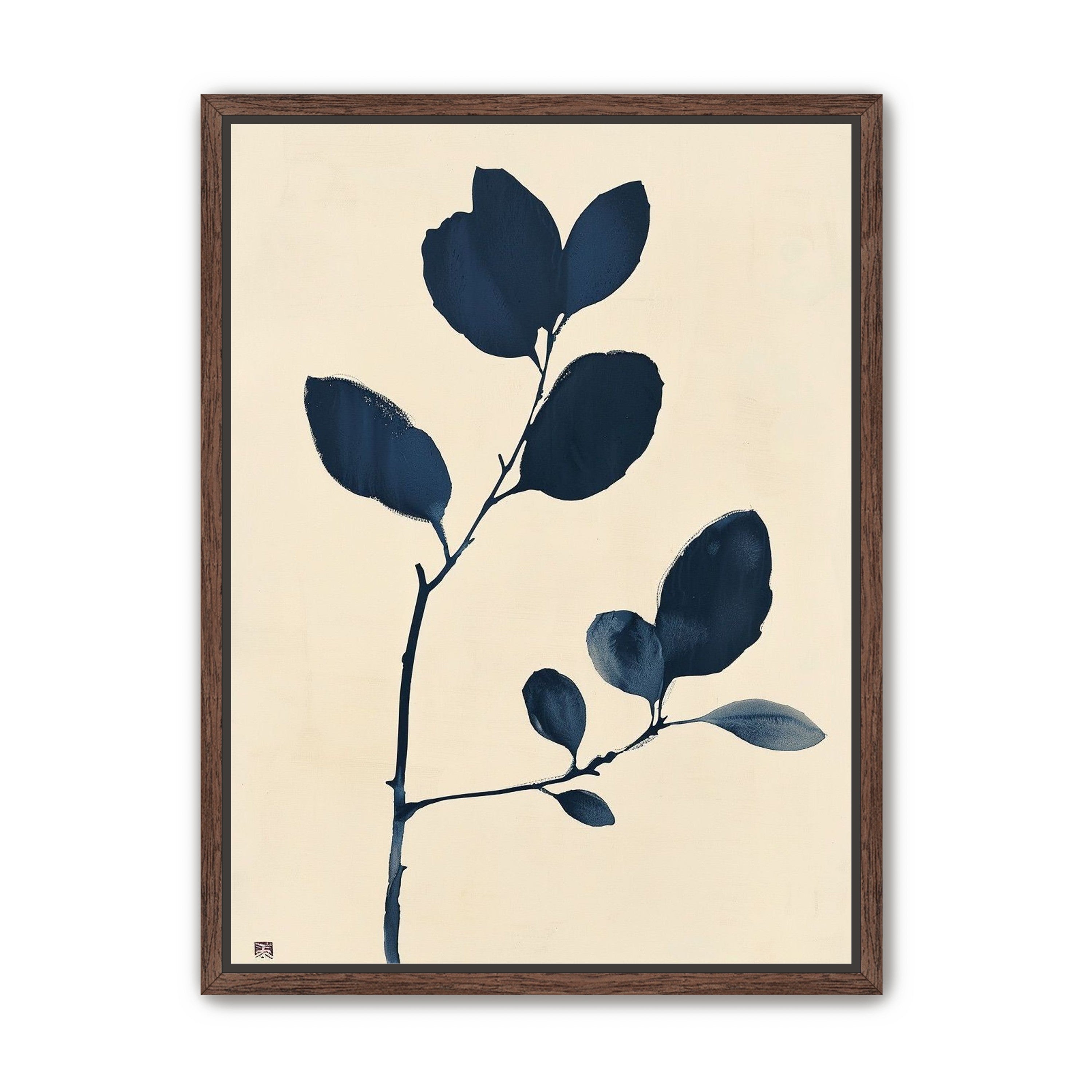 Ink leaves on bare stem