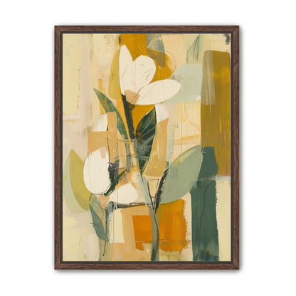White forms within ochre blocks