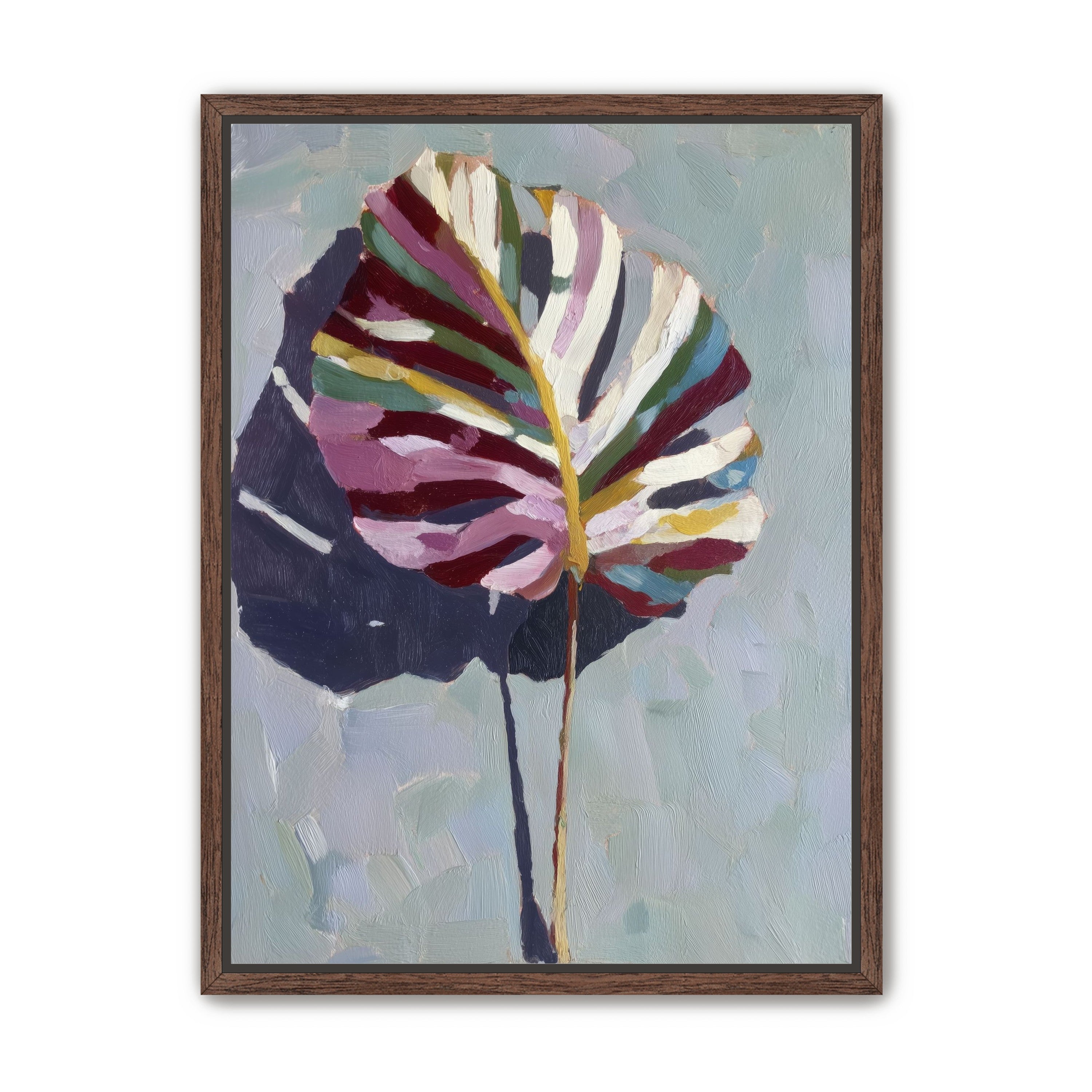 Leaf with Multicolored Veins