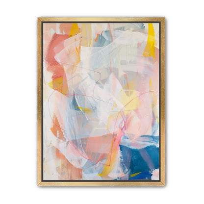Non-Representational: Pale layers with a red loop