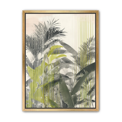 Chartreuse rain through palms