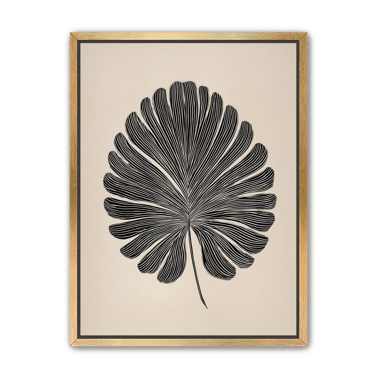 Striped fan leaf alone