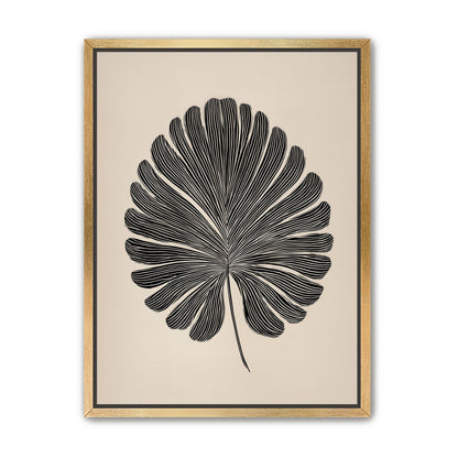 Striped fan leaf alone