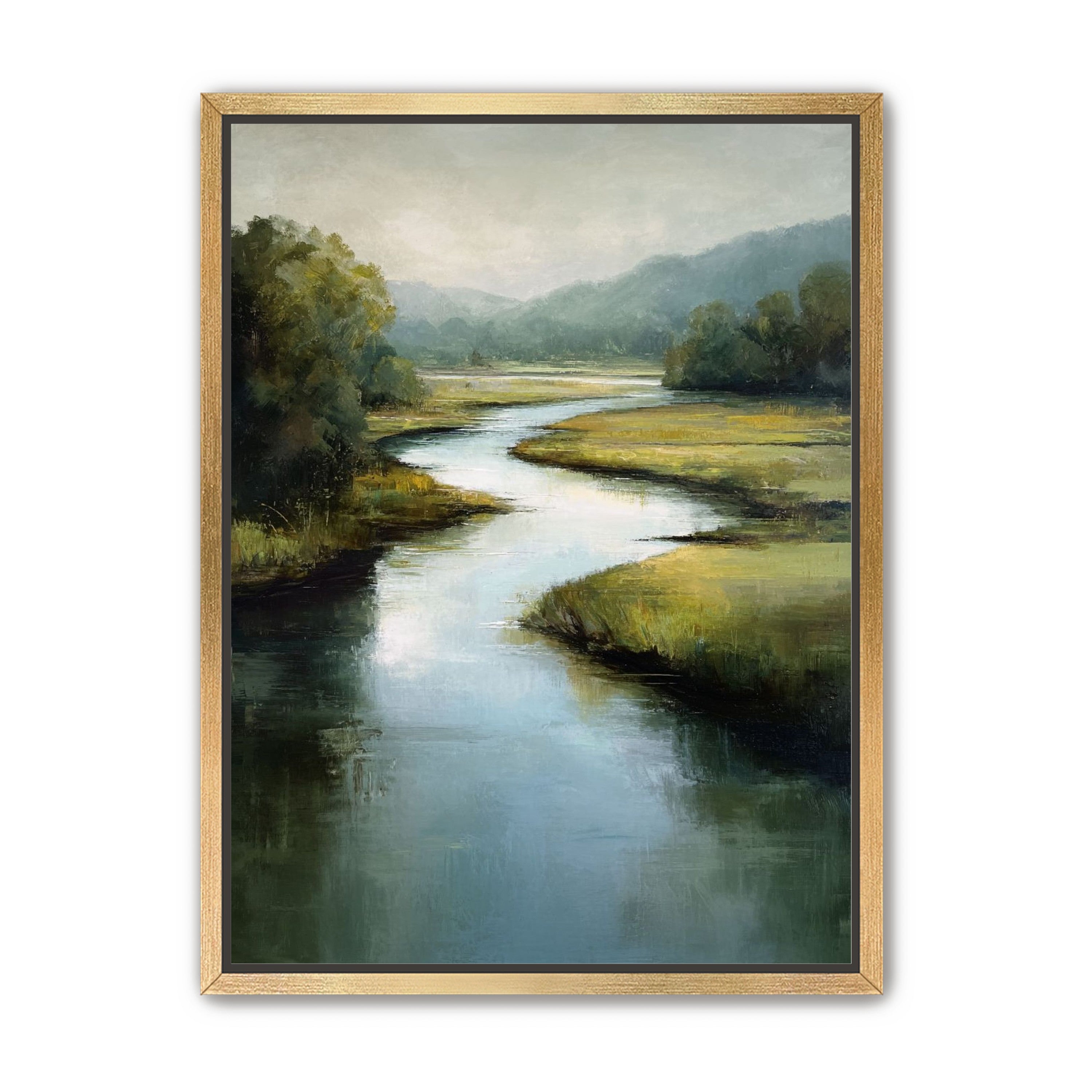 Pale sky in the river