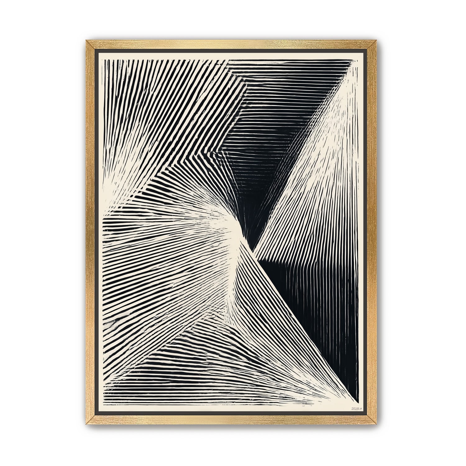 Where the lines break inward