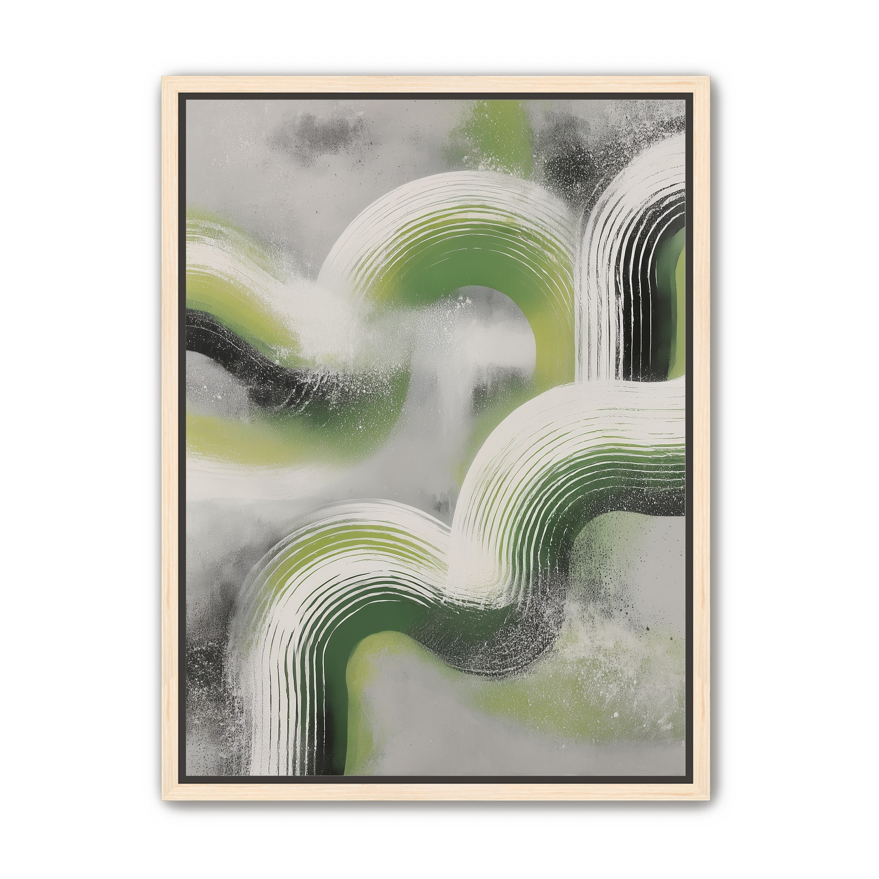 White arcs in green haze