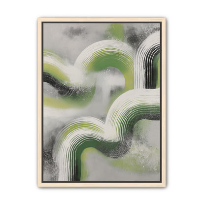 White arcs in green haze