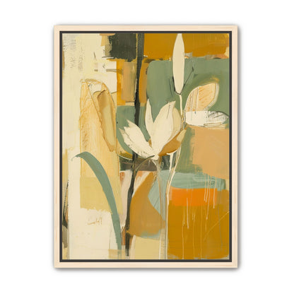 White flower in drifting ochre