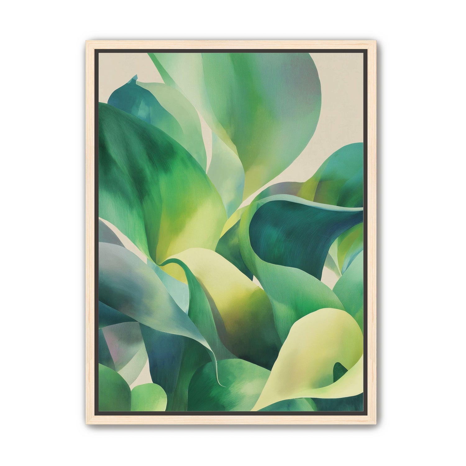 Green leaves in soft light