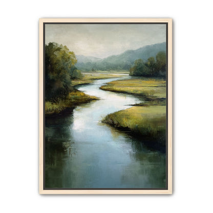 Pale sky in the river