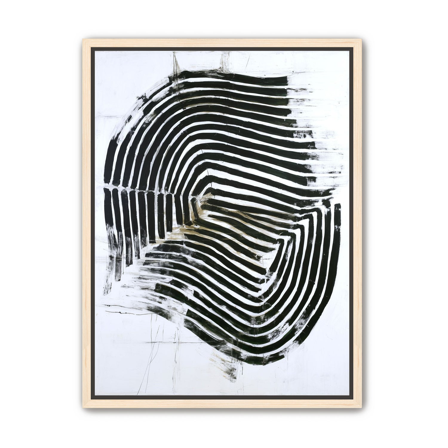 Black bands turning inward
