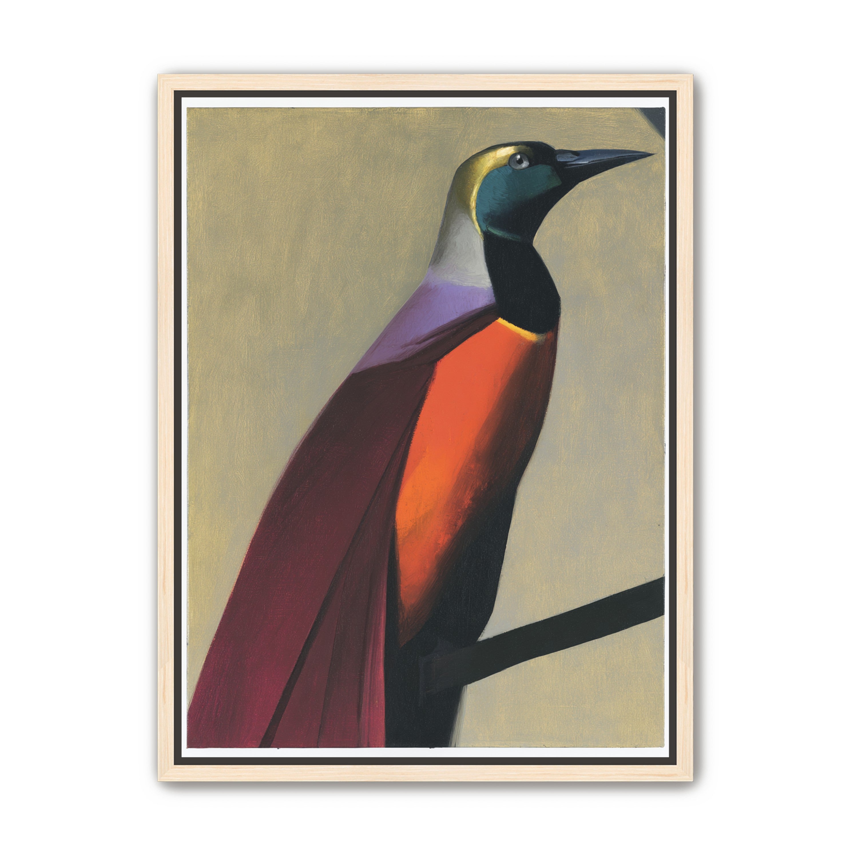 Bright bird on a branch