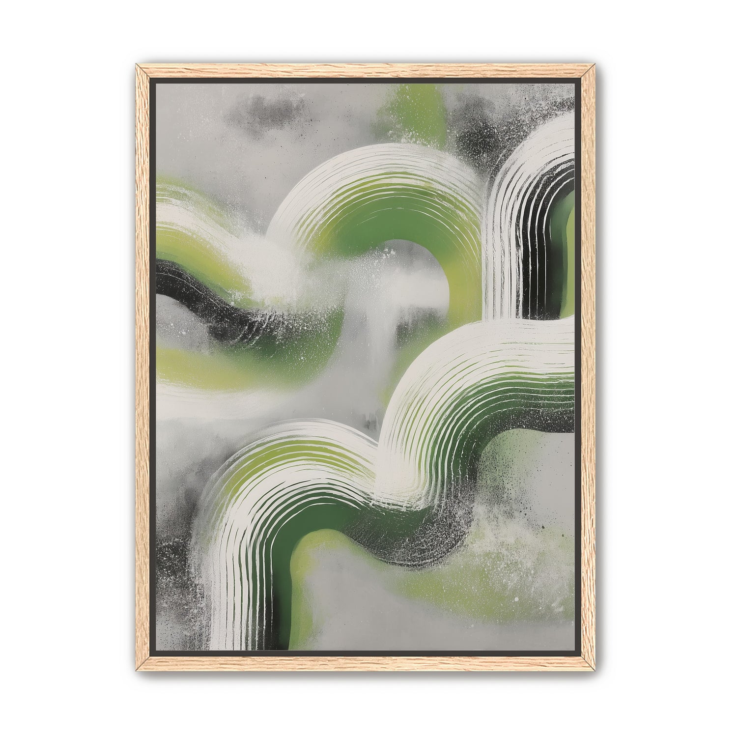 White arcs in green haze