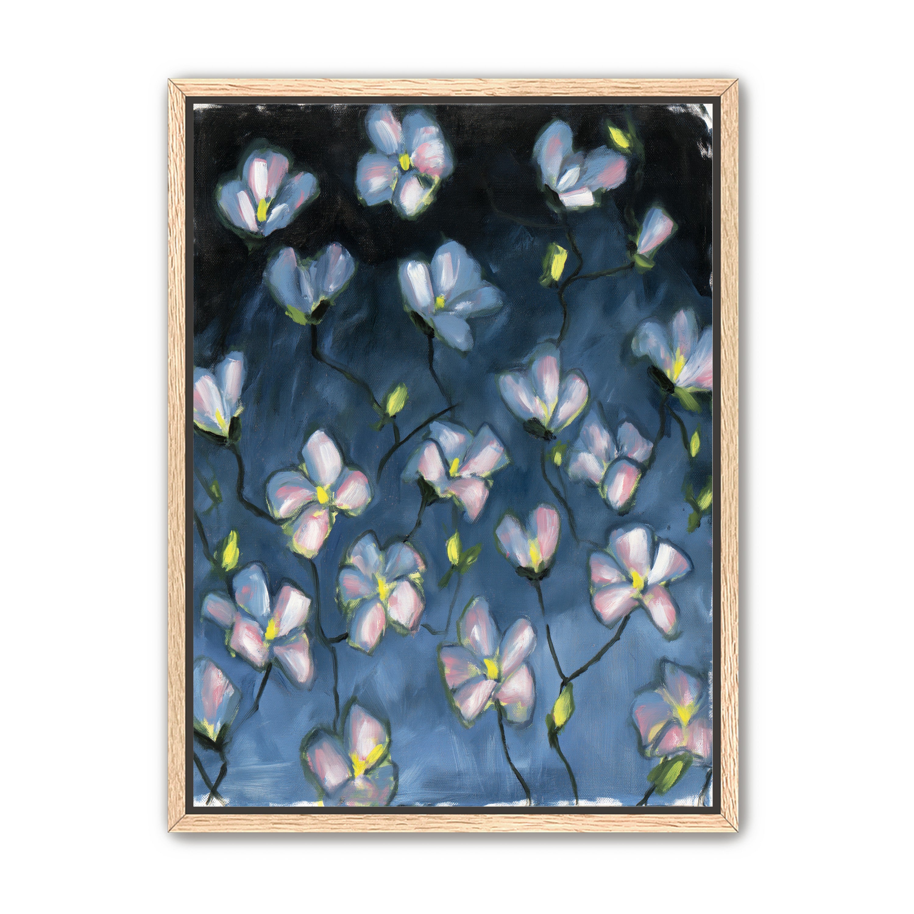 Soft blossoms in blue dusk