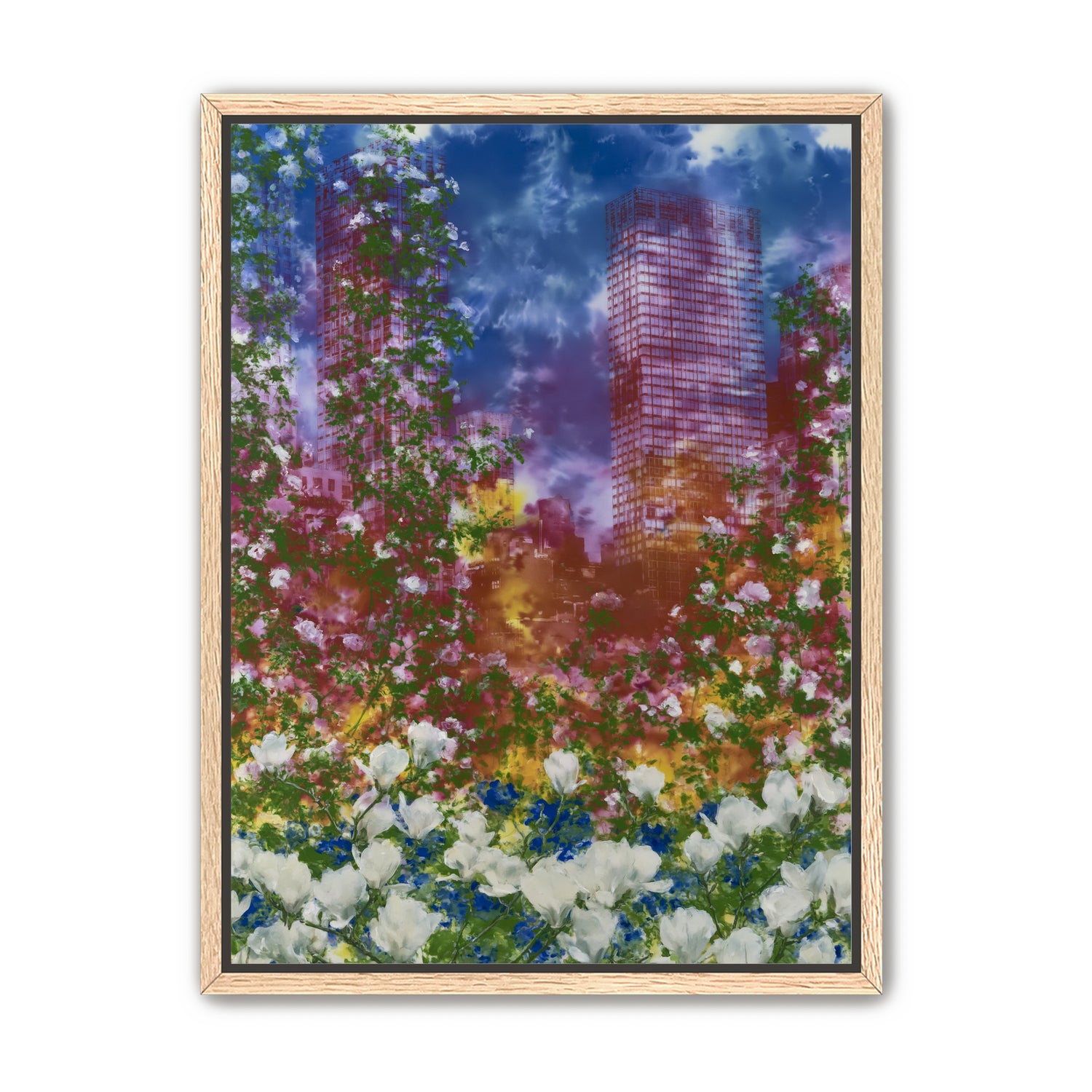 Flowers before storm towers
